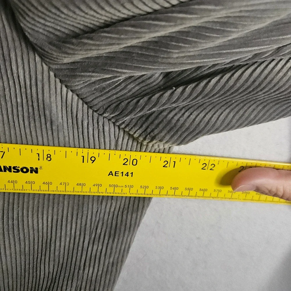 Jordache Mens Gray Corduroy Blazer Vintage 2 Button Sport Coat 42L Cotton